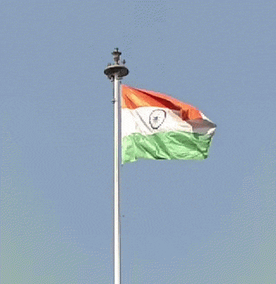 Waiving Indian Flag - Azadi Ka Amrit Mahotsav